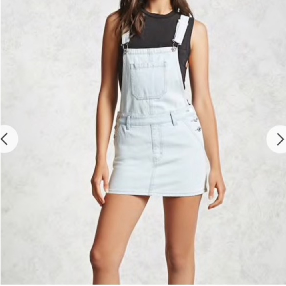 Forever 21 Denim Overall Mini Dress - Picture 13 of 13